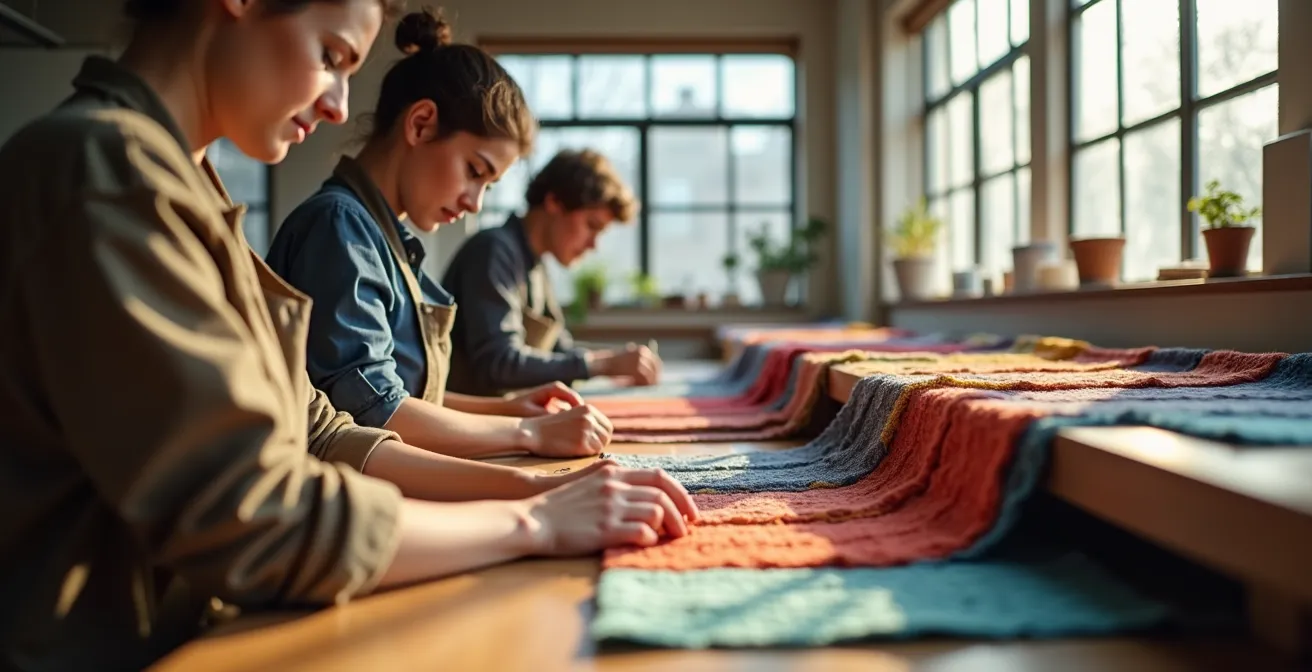 Ateliers de confection textile en France montrant les conditions de travail