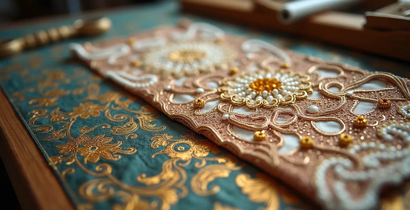 Juxtaposition créative d'éléments du XVIIIe siècle et des Années 20 dans un atelier de haute couture parisien