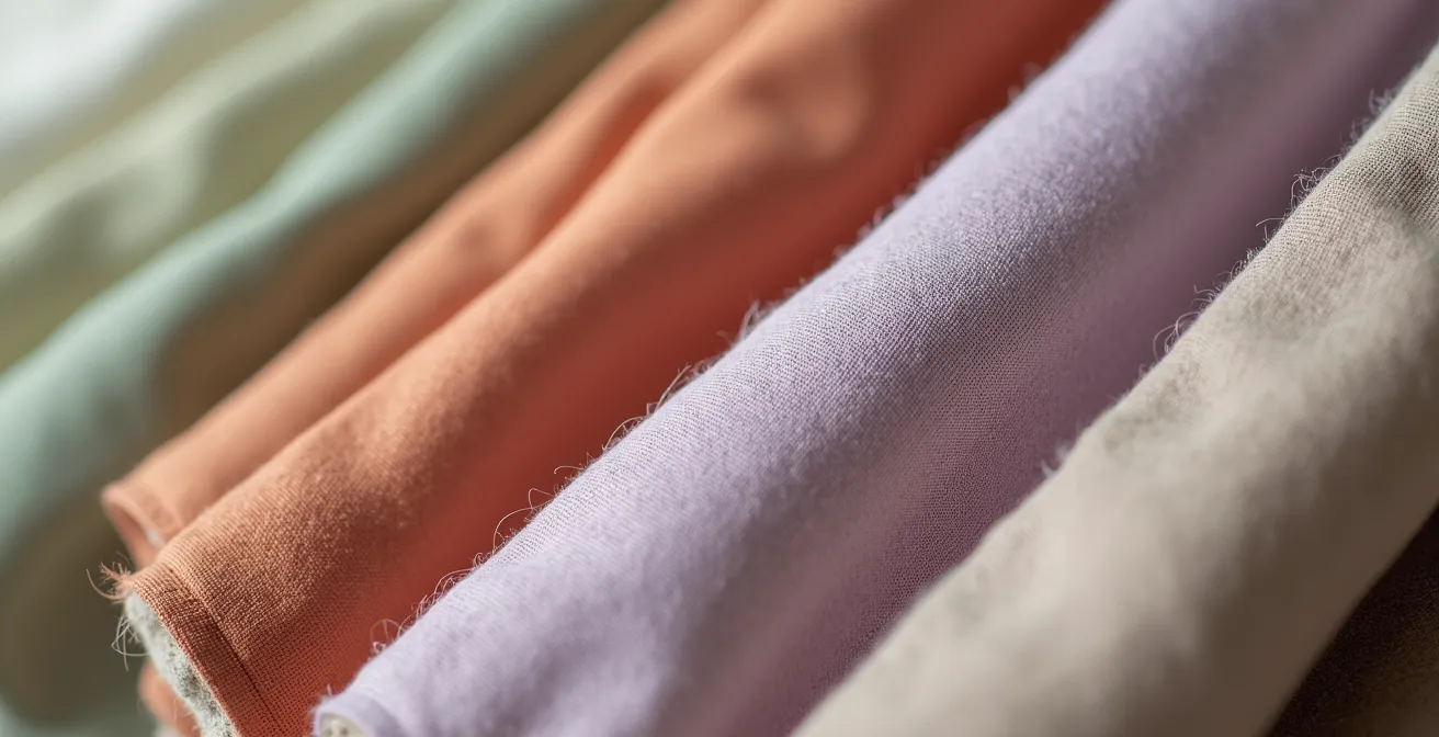 Palette de couleurs neutres modernes sur tissus fluides sans distinction de genre