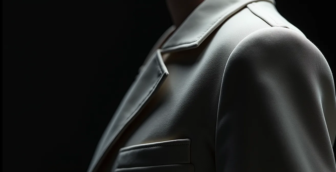 Détail macro d'une pièce structurelle avec volumes architecturaux