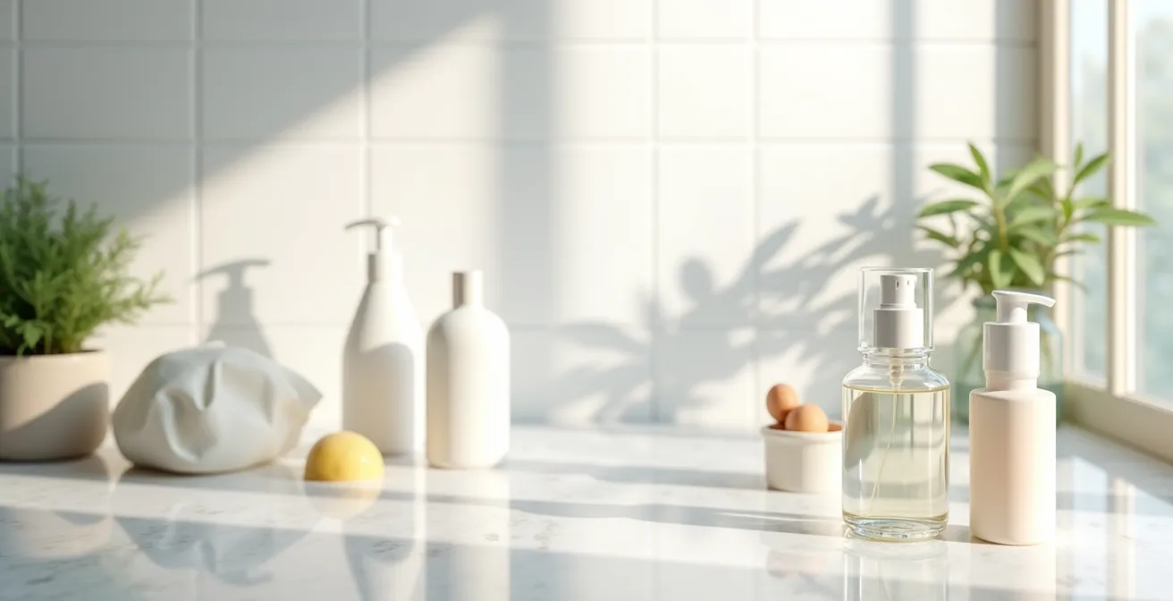 Vue macro d'une peau hydratée et lumineuse avec effet glass skin